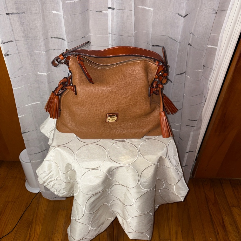 Dooney & Bourke Carmel Pebble Grain Leather Hobo Satchel NWT